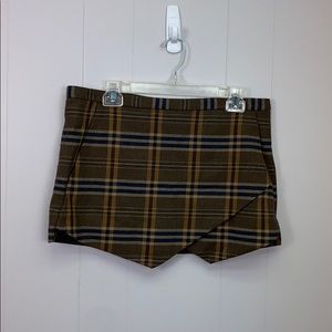 COPY - Zara asymmetrical plaid mini skirt large